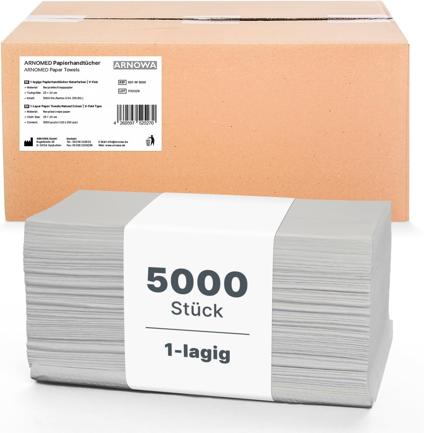 Papstar 120 Blatt Handtuchpapier C-Falz 50 cm x 25 cm natur 1-lagig - Papier 17203 ab 2,78