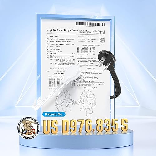 Miniatura 7 de Trond - Regleta de alimentación de enchufe ultra plana - Cable de extensión de 5 pies, 4 salidas de CA, 3 puertos USB-A, 1 cargador USB-C, estación