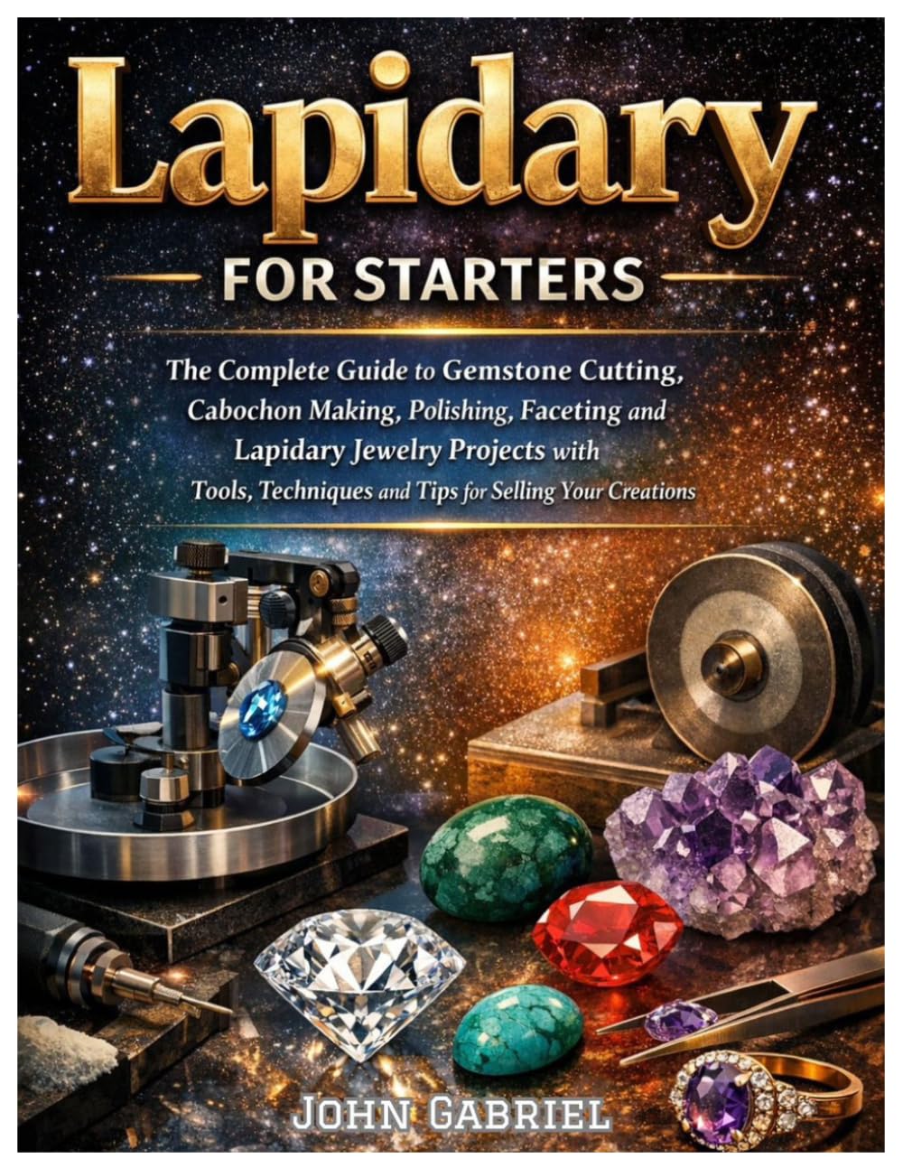 Lapidary For Starters: The Complete Guide to Gemstone Cutting, Cabochon Making, Polishing, Faceting and Lapidary Jewelry Projects with Tools, Techniques and Tips for Selling Your Creations