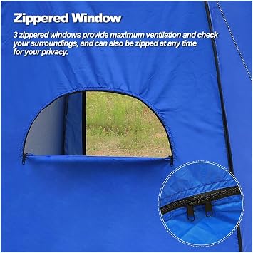 Camping Dressing Shower Tent, Sunlight Resistant Dressing Cabinet, Waterproof, Toilet Wc Cabinet, Carrying Bag, Easy Installation, Camping Nature Portable Shower Toilet Dressing Cabinet, Blue