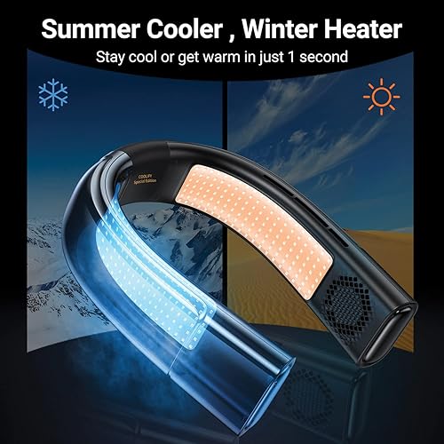Miniatura 5 de TORRAS X00FG1A007 Ventilador de cuello portátil, COOLIFY 2 aire acondicionado personal y calentador edición limitada sin aspas, 5,000 mAh