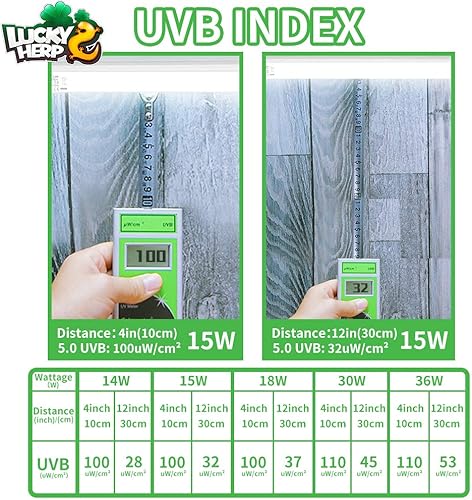 Miniatura 3 de LUCKY HERP 15inch 14W T8 UVB 5.0 Reptile Light, UVA UVB Bulb, lámpara fluorescente para reptiles anfibios