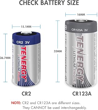 Tenergy CR2 3V Lithium Battery Non-Rechargeable PTC Protected High Performance CR2 Batteries for Flashlight, Digital Cameras, Toys, Alarm Systems, 10 Pack