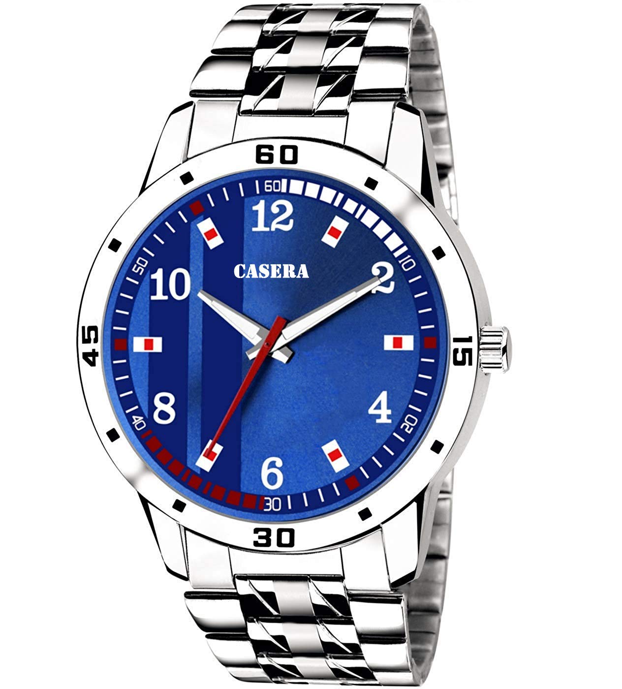 casera Analog Stainless Steel Blue Dial Wrist Watch For Men And Boy (B08B36WMH5) Amazon Price History, Amazon Price Tracker