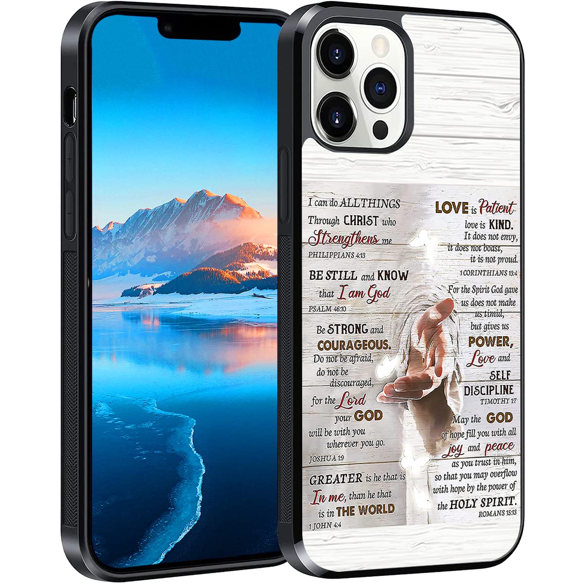 Bible Verse God with U Always Wood Design Phone Case for iPhone 16 16E 15 14 13 12 11 Pro Max Galaxy S25 S24 S23 S22 S21 FE Note 20 10 A16 A15 A14 A54