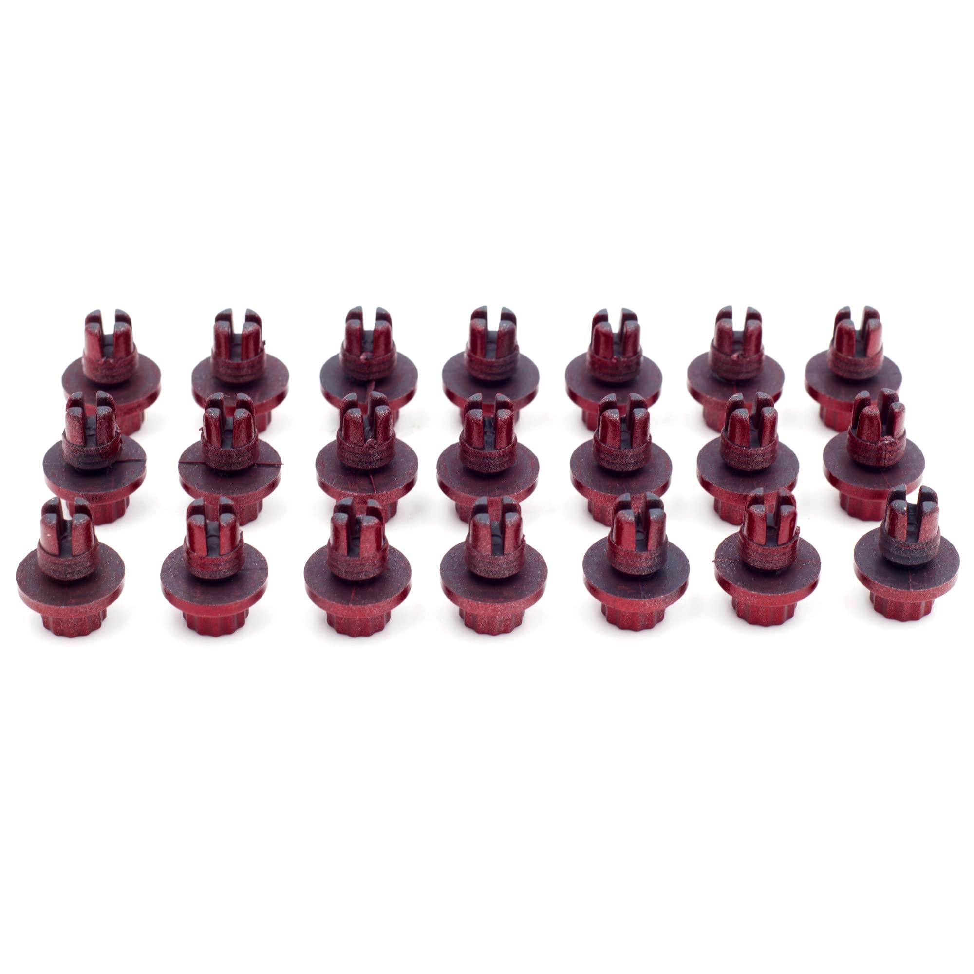 Wheel Rivets Nuts Set of 50 for 7.8mm/0.31in Hole Replacement Rivets ABS Plastic Candy Red