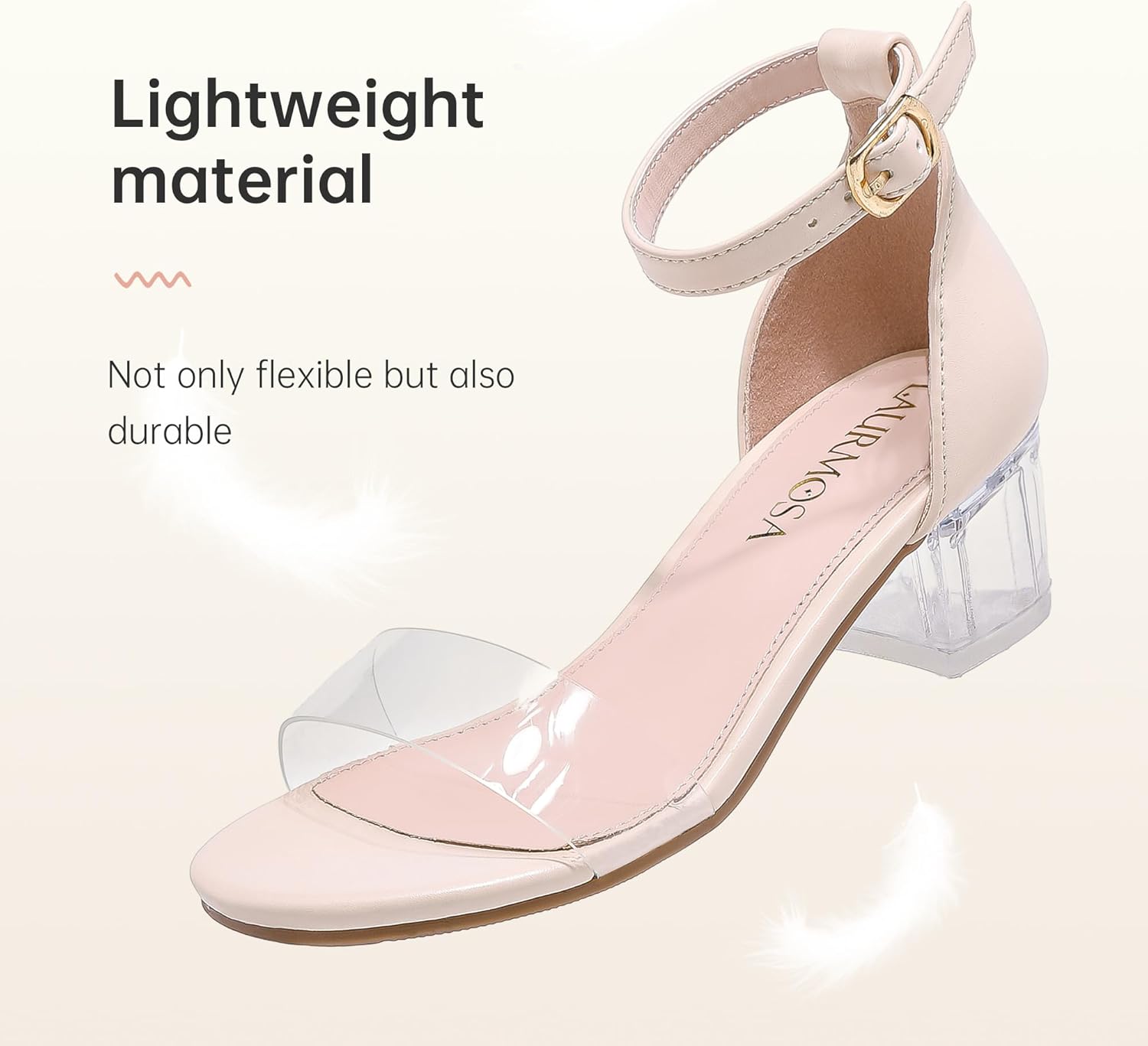 Girls High Heels Sandal for Girls Open Toe Ankle Buckle Strap Dress Shoes for Little Big Kids in Wedding Party Block Chunky Pump Sandals - Image 6