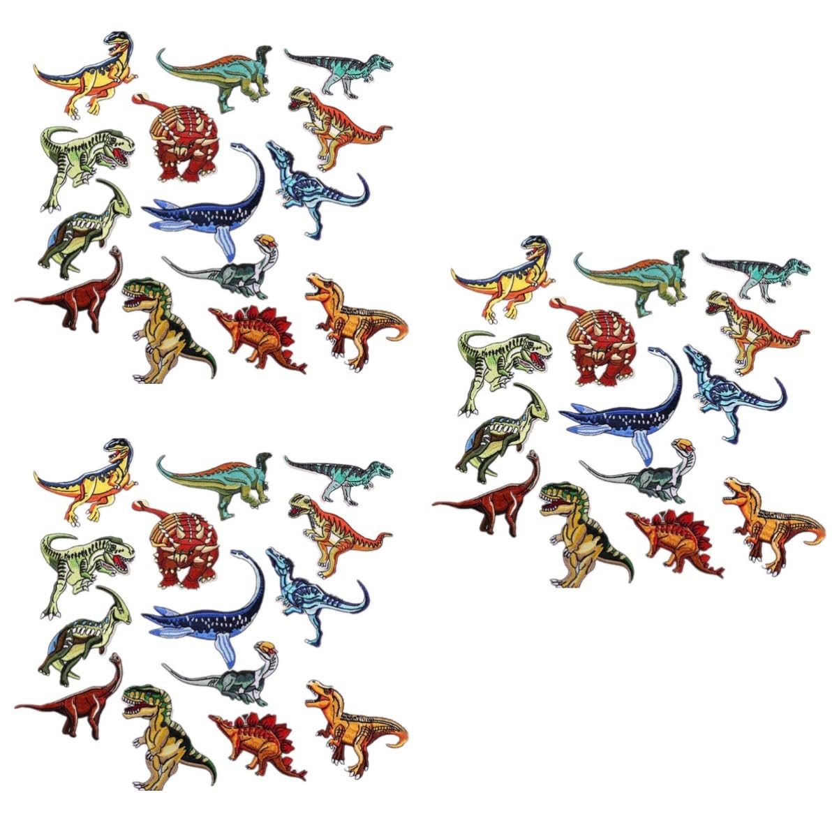 TEHAUX 42pezzi Toppe Termoadesive Dinosauro Per Ragazza Ragazza Patch Ricamate Per Giubbotti Jeans e Decorazioni Cartoni Animati Per Cucire e Riparare Abbigliamento