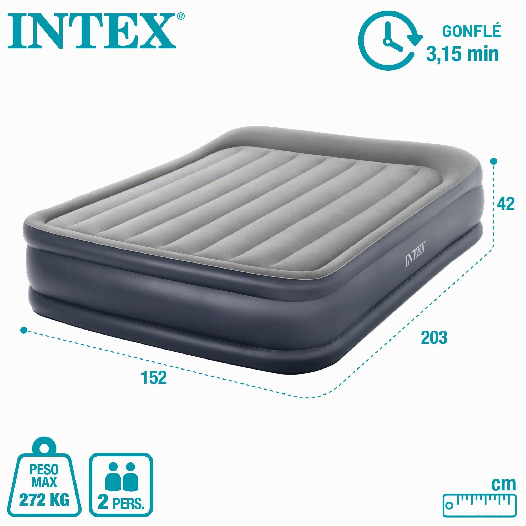 Intex - 64136ND - Lit Gonflable Deluxe Pillow Rest Raised - Électrique 2 pers