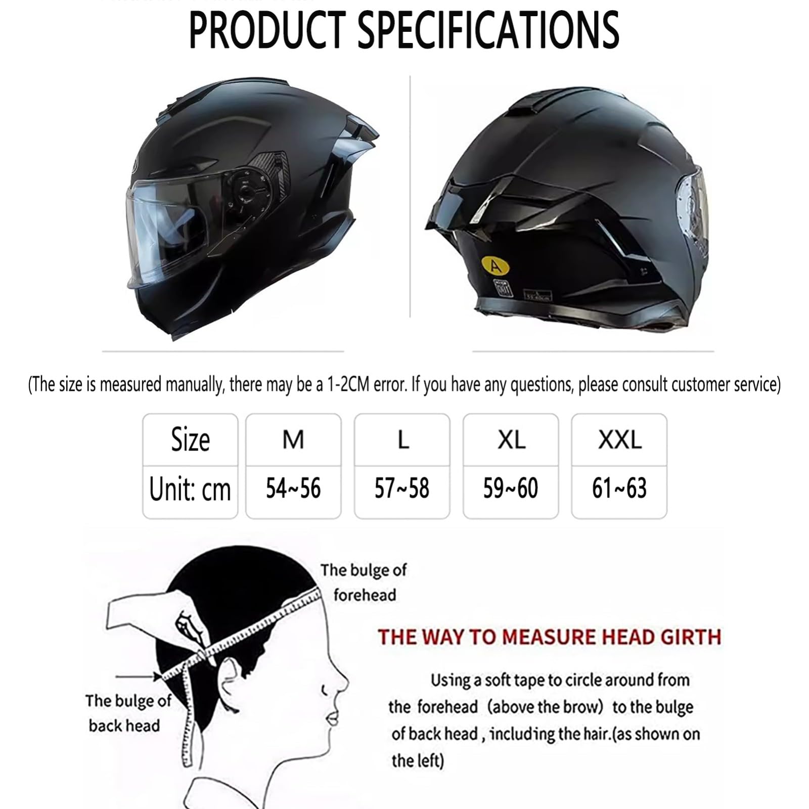 Modułowy składany kask przedni do kasku motocyklowego z homologacją ECE/DOT, skorupa ABS, błyszczące wykończenie, wygodne wnętrze, regulowane otwory wentylacyjne