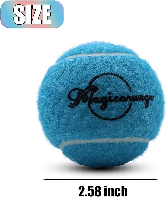 Magicorange Tennis Balls, 12 Pack Advanced Training Tennis Balls Practice Balls, Pet Dog Playing Balls, Come with Mesh Bag for Easy Transport, Good for Beginner Training Ball