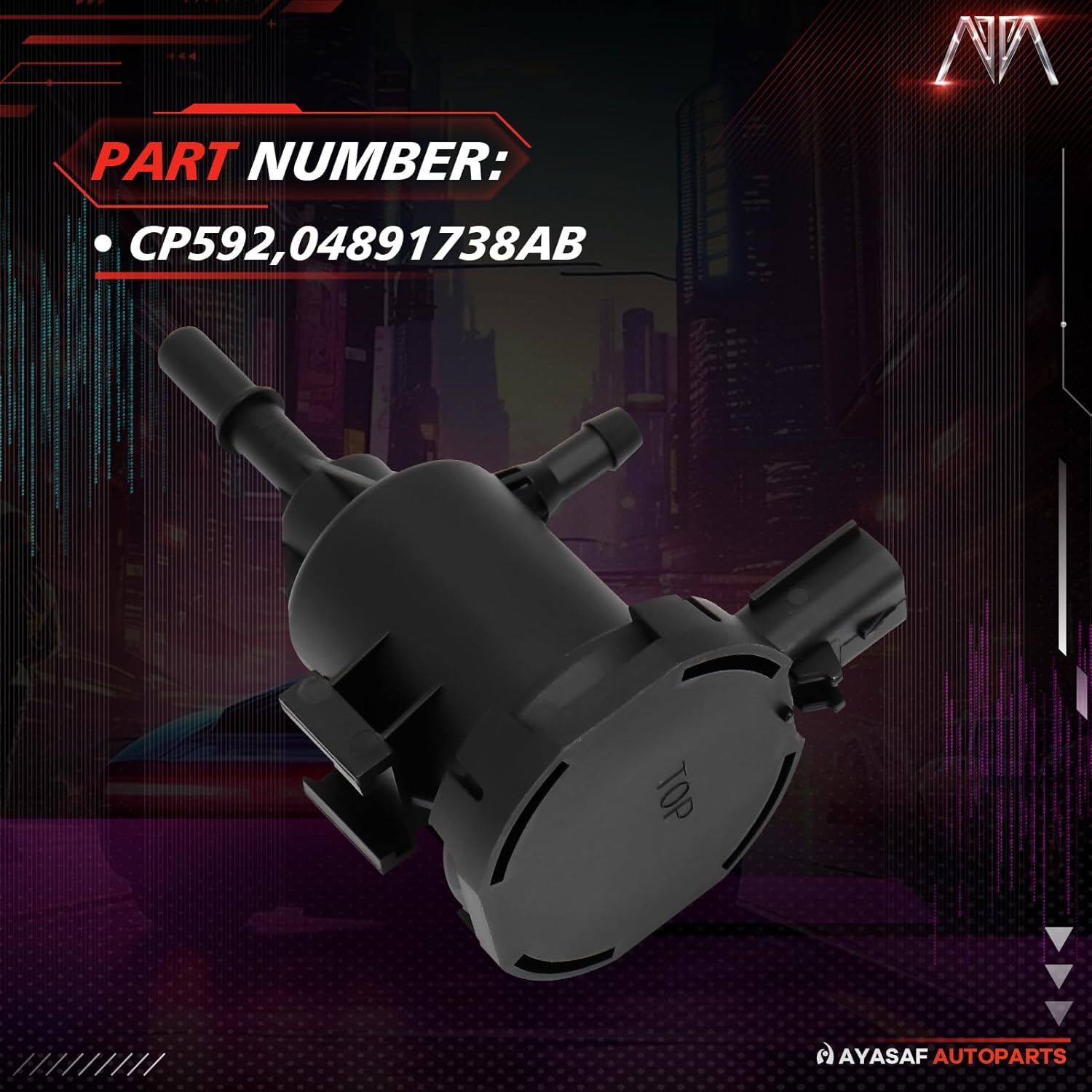 MAYASAF ‎911-486 2M1208 Vapor Canister Purge Solenoid Valve fits for Chrysler 300 2008-2019, for Dodge Challenger/Charger 2008-2019, for Dodge Magnum 2008