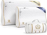 Vista 2 de Royal Therapy Almohada cervical de espuma viscoelástica de viaje – Almohada de contorno para dolor de cuello y hombros