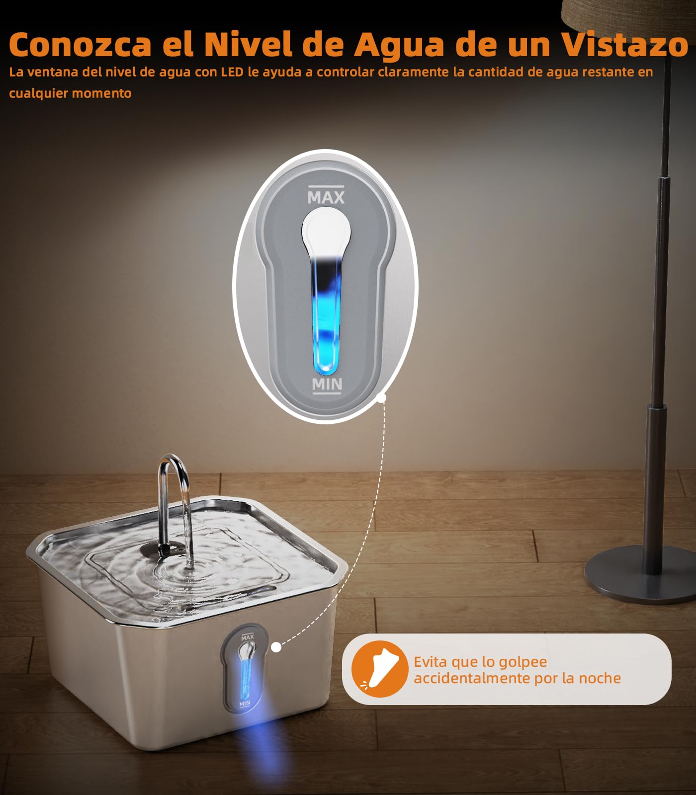 4L Fuente para Gatos Acero Inoxidable Fuente de con 3 filtros Agua Automática para Mascotas para Gatos/Perros Metálica Ultra Silenciosa para Beber Suministros para El Riego de Gatitos