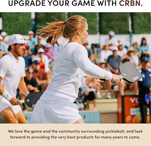 Miniatura 8 de CRBN Power Series Pickleball - Paleta de pickleball de fibra de carbono con bordes inyectados de espuma para puntos dulces expandidos