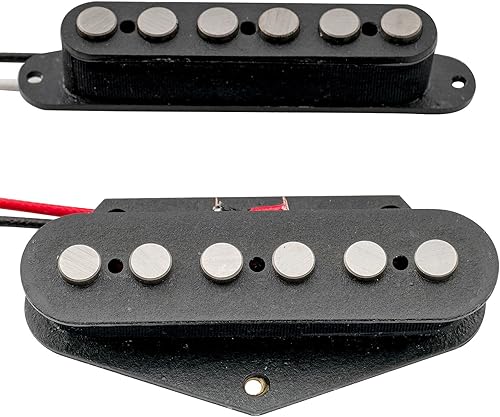 Miniatura 5 de Artec TFA65 Alnico - Pastilla de cuello de 5 piezas de poste grande 8K para guitarra eléctrica estilo Tele, color negro