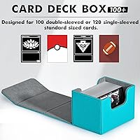 Vista 73 de ZLCA MTG YuGiOh - Caja de cartas para cartas intercambiables, MTG YuGiOh con capacidad para más de 100 tarjetas de una sola funda, caja