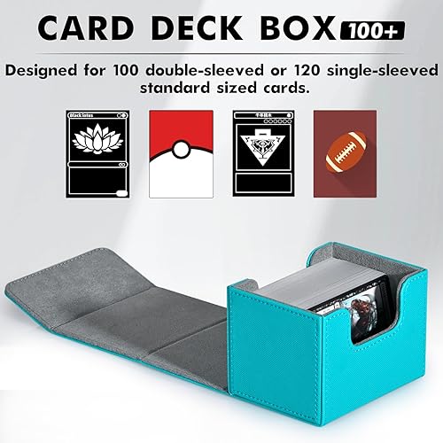 Miniatura 2 de ZLCA MTG Commander - Caja de cartas para cartas intercambiables, caja de cartas con capacidad para más de 120 tarjetas de una sola funda, caja de