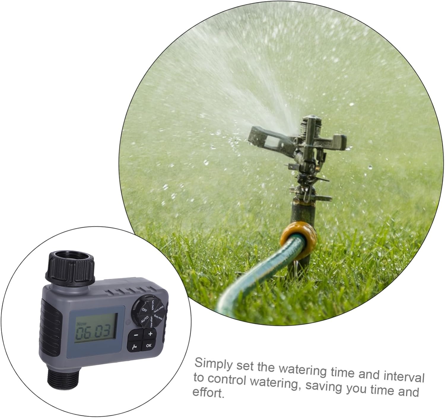 MERRYHAPY Programmable Garden Hose Timer for Outdoor Watering Digital Irrigation Control with Precision Timing Easy Management and Dual-use Design for Lawn