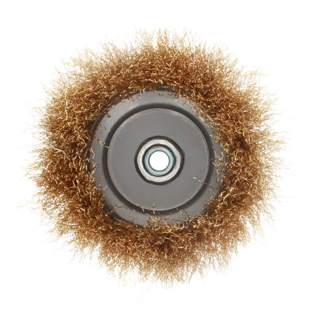 Utoolmart Średnica 150 mm szczotka druciana zestaw szczotek szlifierki kątowej 0,3 mm śr. włosie stalowy drut skręcony węzeł i zaciśnięty drut szczotka do usuwania rdzy czyszczenie 5 szt
