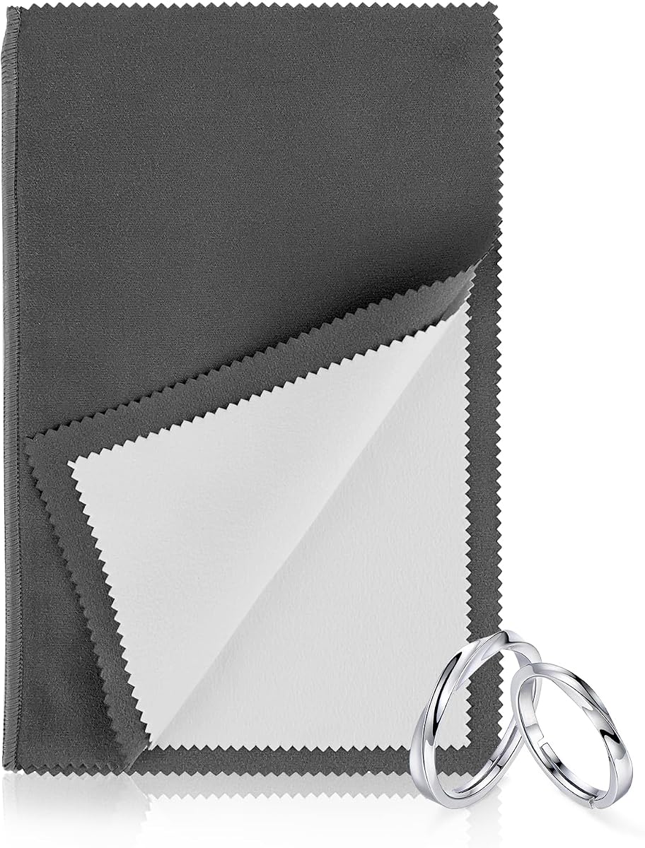 Paño de limpieza de plata, paño de pulido de joyas de 10" x 12", limpiador de joyas de plata de cuatro capas para oro, plata, diamantes y joyas