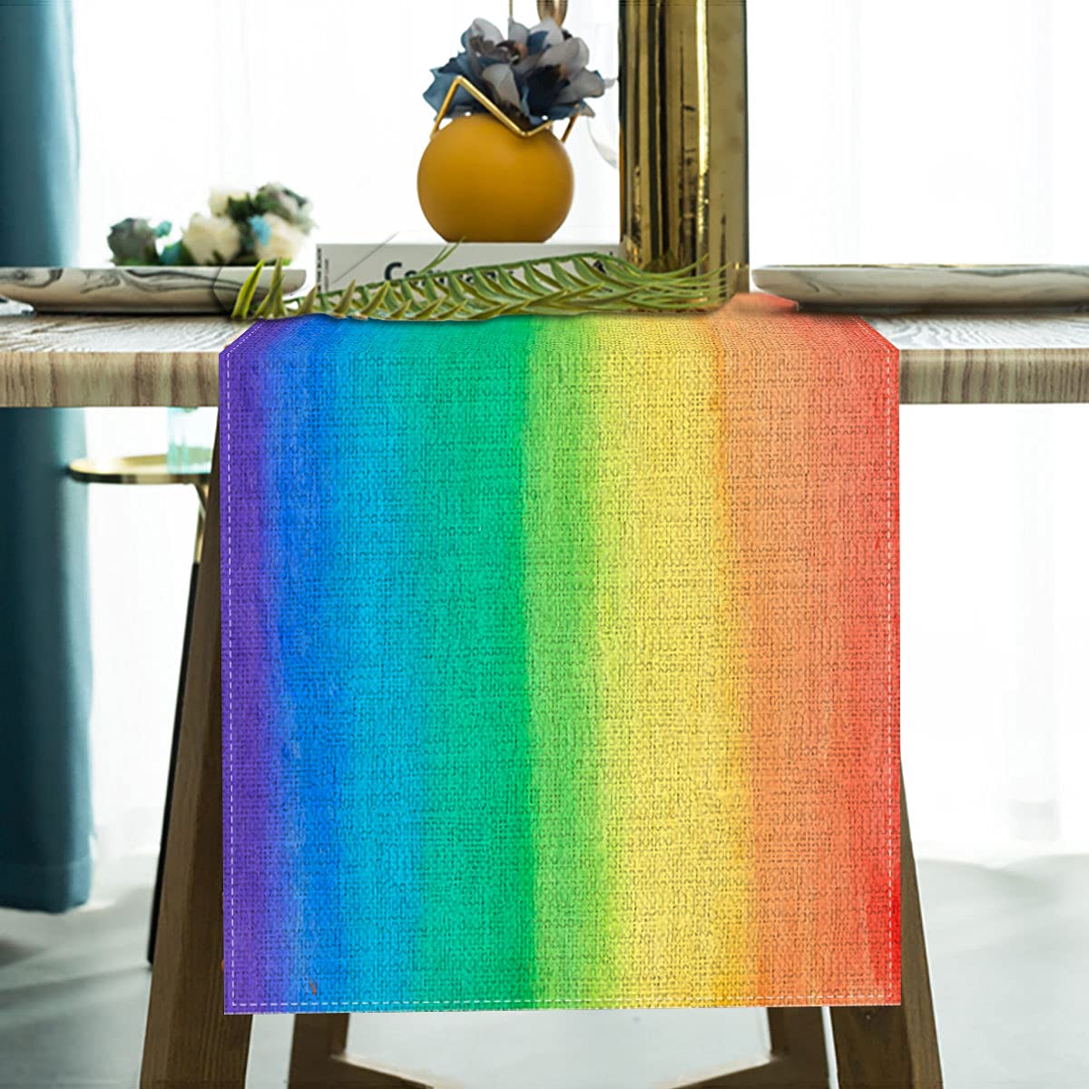 Camino De Mesa Del Día Del Orgullo, Arco Iris, Corazón, Arpillera