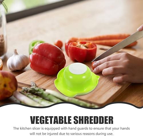 Miniatura 4 de 3Pcs Green Bean Shred Tool with Hand Protector Vegetable Slicer Safety Guard for Cutting Potatoes Onions Cheese and Fruits Easy to Use and Clean