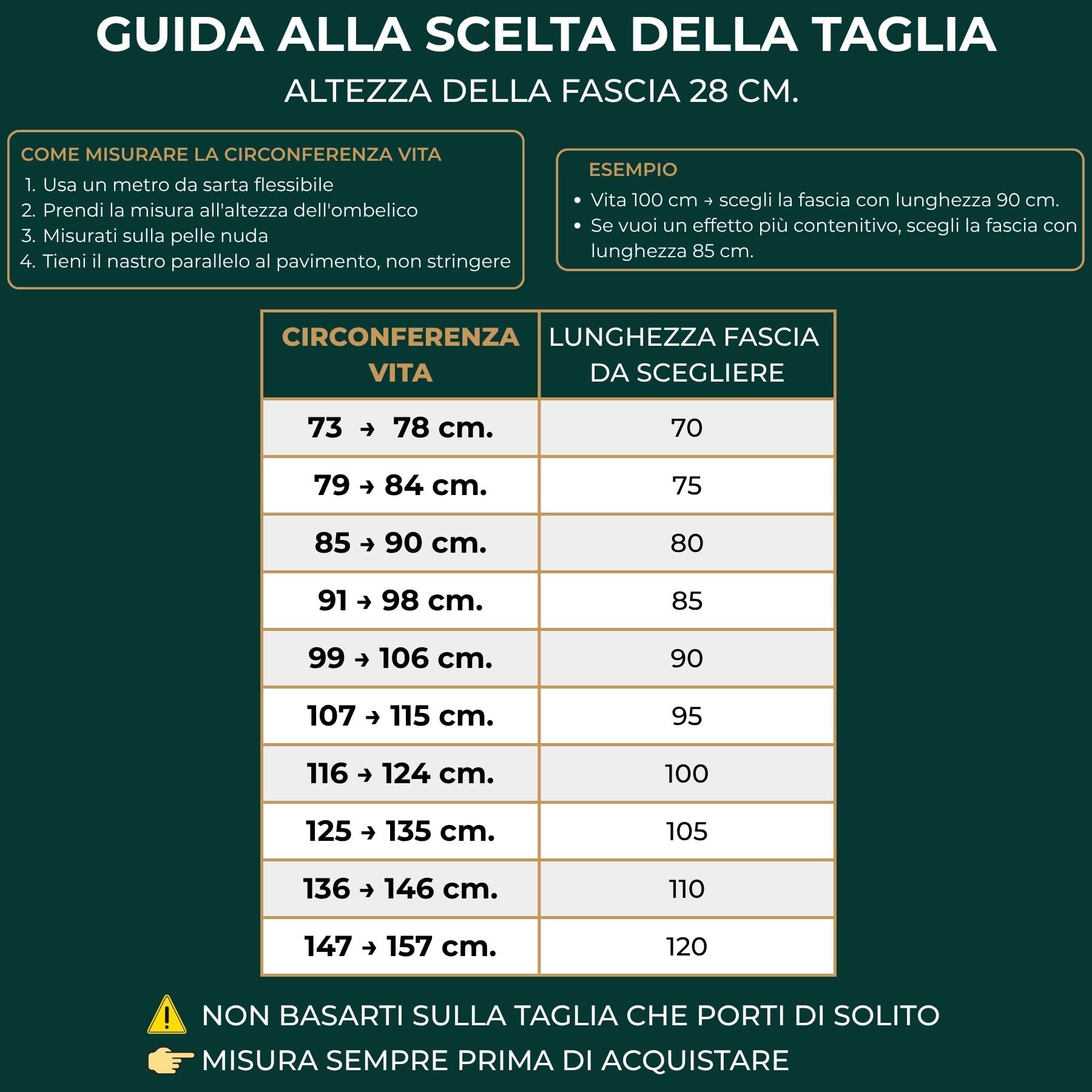 Easy8 – H28/80 Pancera Contenitiva Uomo Donna, Pancera Post Parto, Altezza 28 cm, Fascia Addominale Post Operatoria, Elastica, Guaina, Lombare, Corsetto, Chiusura a Strappo Regolabile