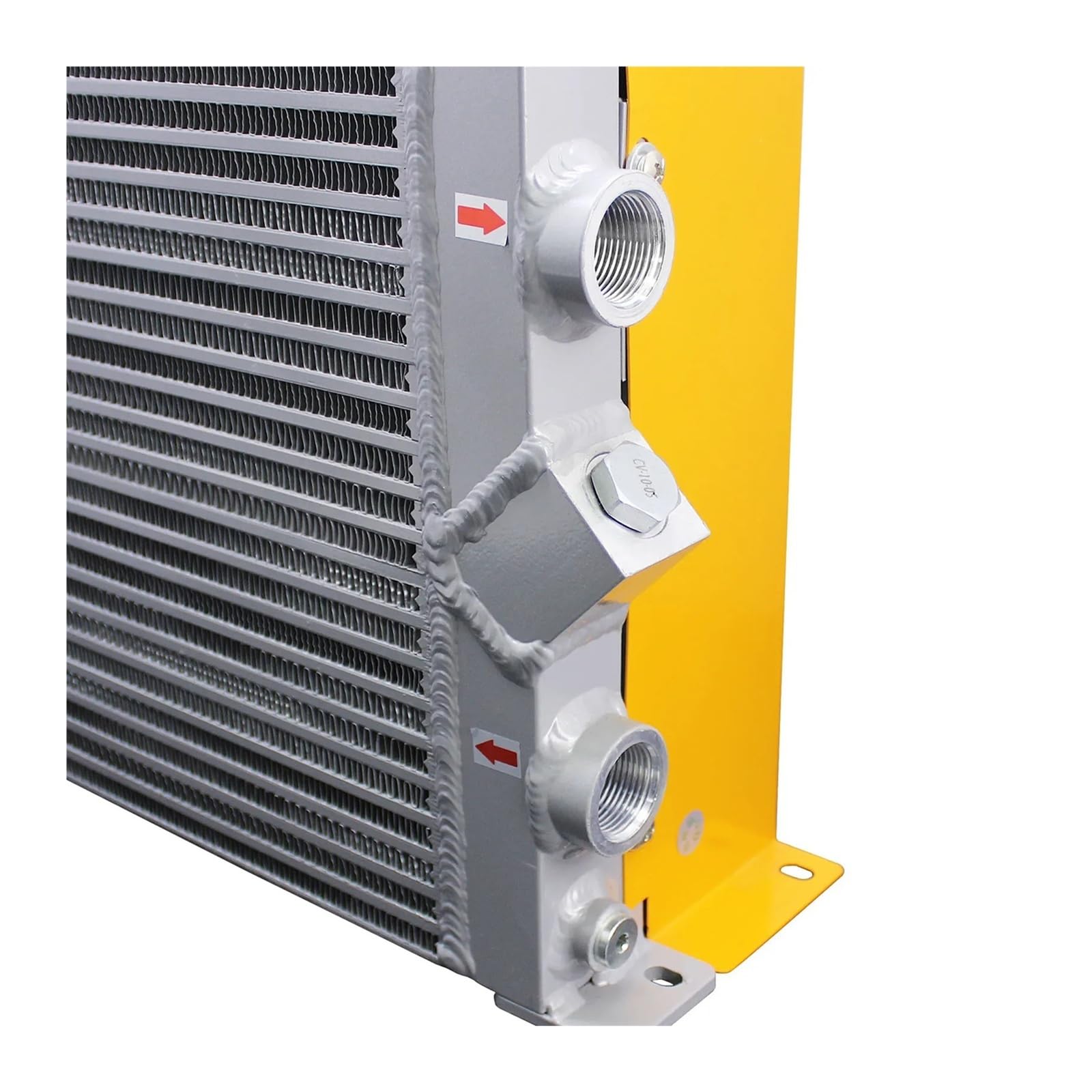 Radiatore idraulico raffreddatore d'aria con valvola di bypass della contropressione AH1012T1-CA 100L/min Raffreddamento Escavatore Ampia area di dissipazione del calore(DC12V)