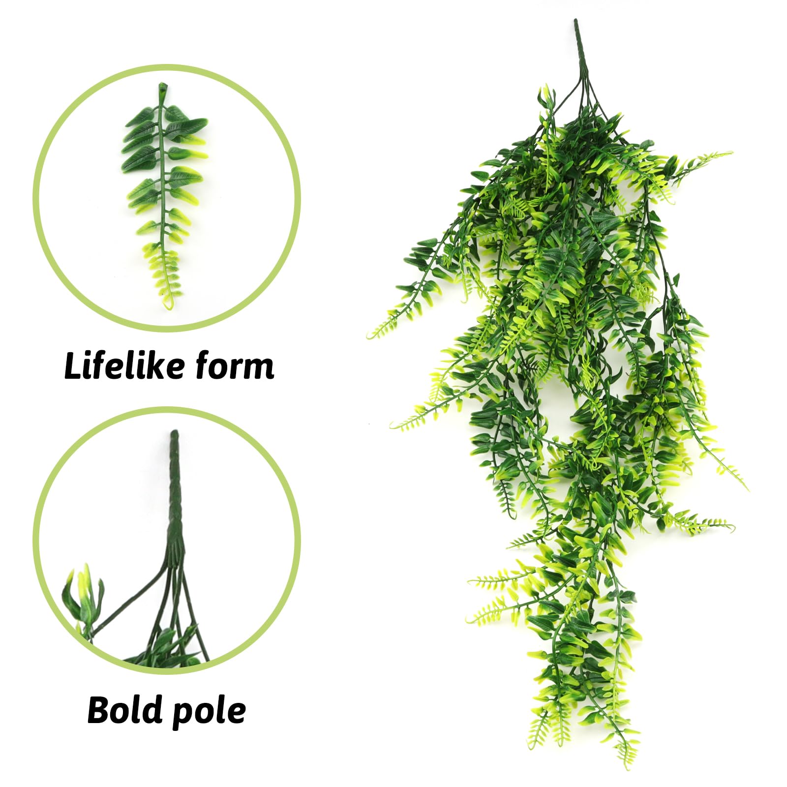 QUOZUO Terrarium Plante Decoration Vignes Plante tombante Artificielle Branche Decorative pour Lézard Escalade, Caméléon, Gecko, Serpents, Tortue