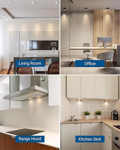 Miniatura 8 de DEWENWILS Paquete de 6 bombillas LED GU10 regulables, 3000 K blanco cálido GU10 de repuesto para iluminación de pista, 500 LM, 7 W