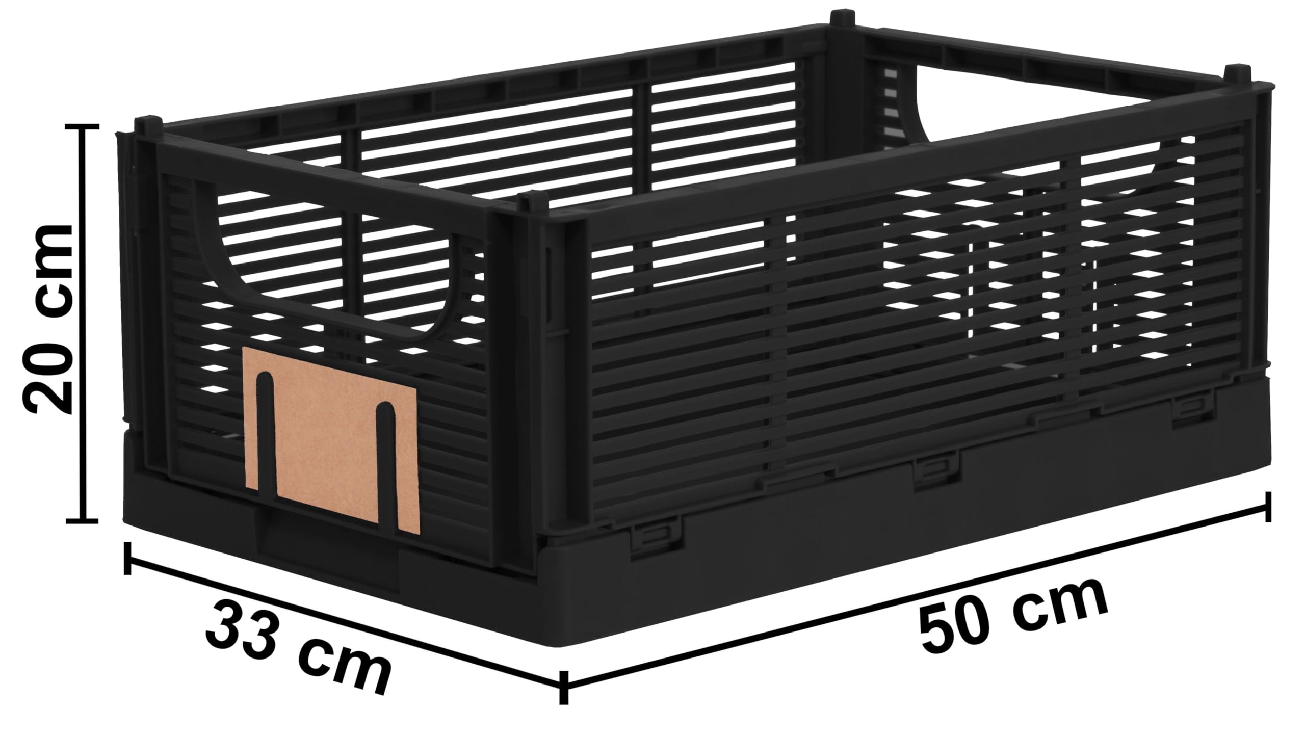 Brandsseller Caja plegable XL Juego de 3 Cesta de la Compra robusta Cesta de Transporte apilable Caja de Almacenaje - Negro