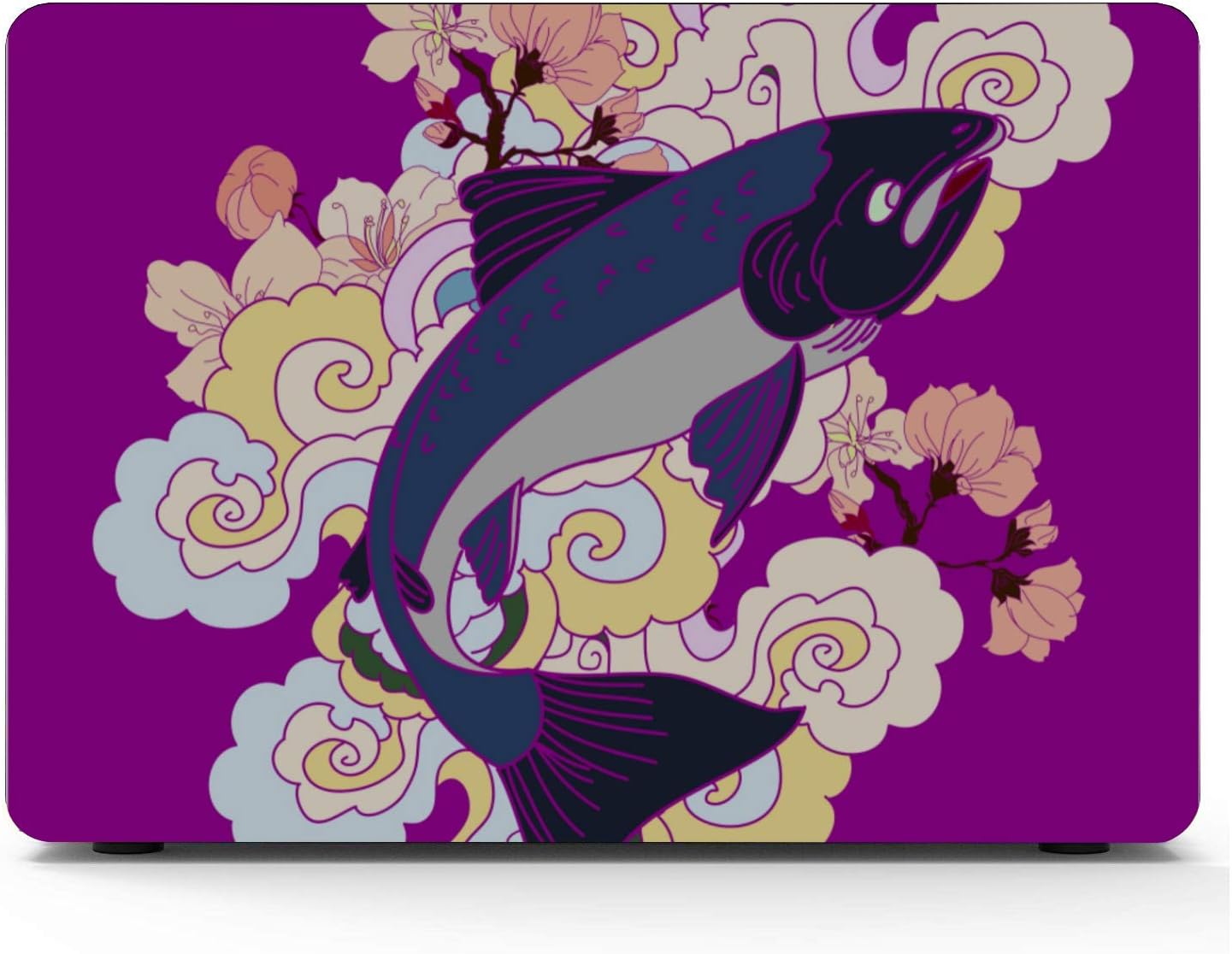 MacBook Air Case Salmon Sakura Flower Tattoo Water Splash Suitable for Air 13"(Old Version & New 2017 Ver) Case，A1369/A1466