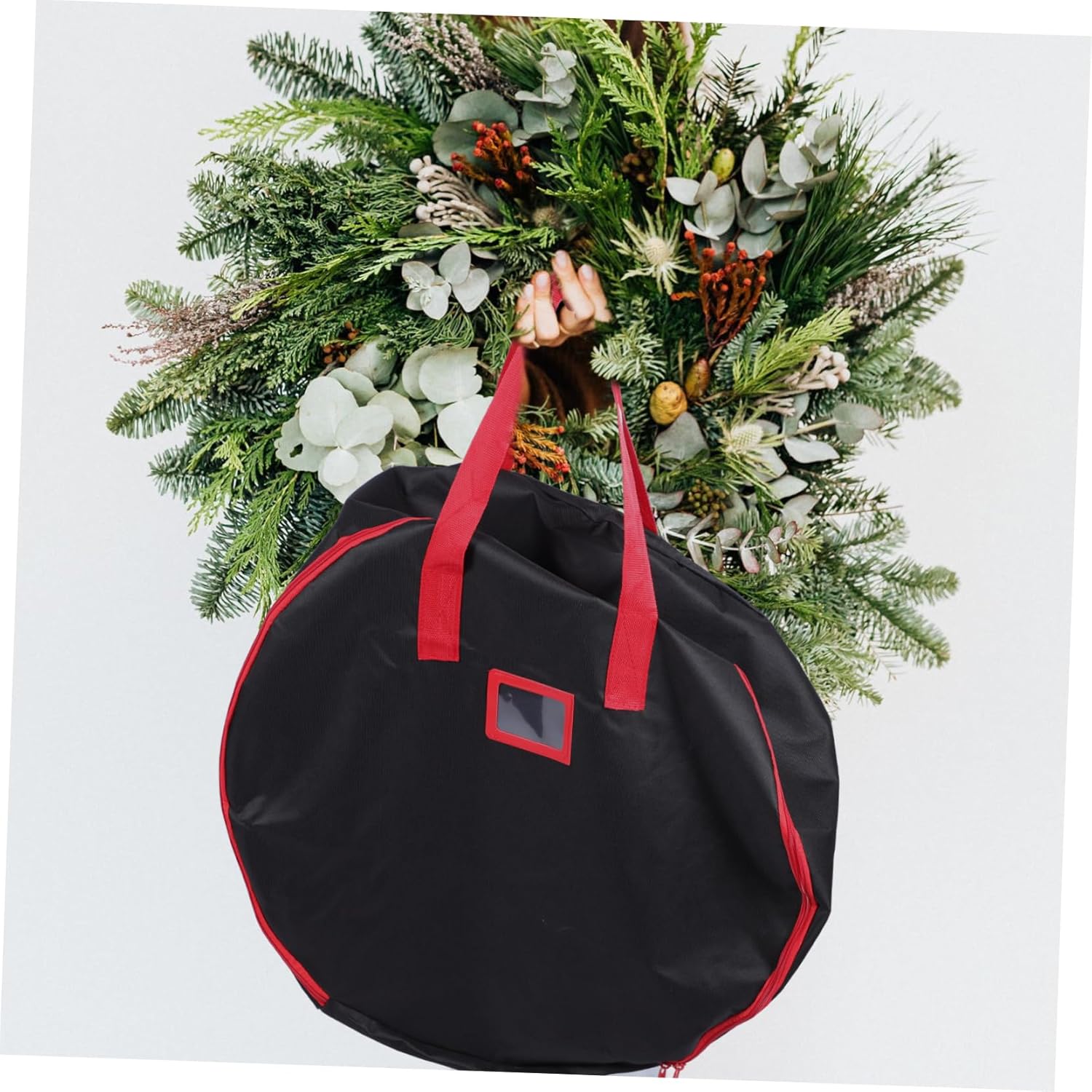 Garland Storage Bag 600d Oxford Christmas Wreath Bag Plush Storage for Christmas Decorations