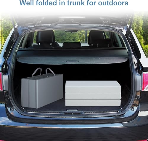 Miniatura 8 de Mini colchón triple de 3 pulgadas de largo x 26 pulgadas de ancho, bolsa de almacenamiento incluida, funda resistente al agua y extraíble, lavable a