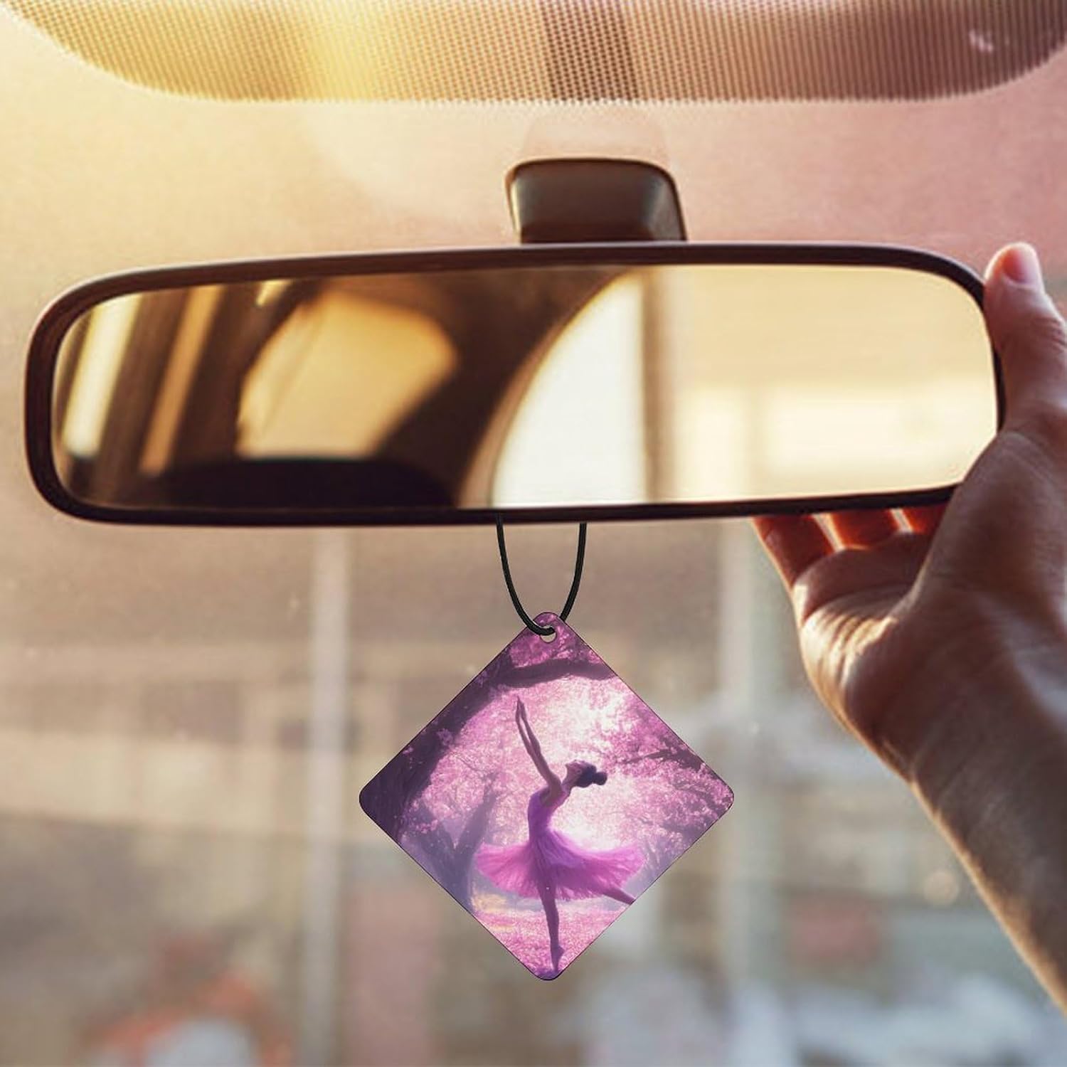 Ballet Dancer Cherries Flowers Car Air Freshener Hanging Car Scent Cards Decor Interior Accessories