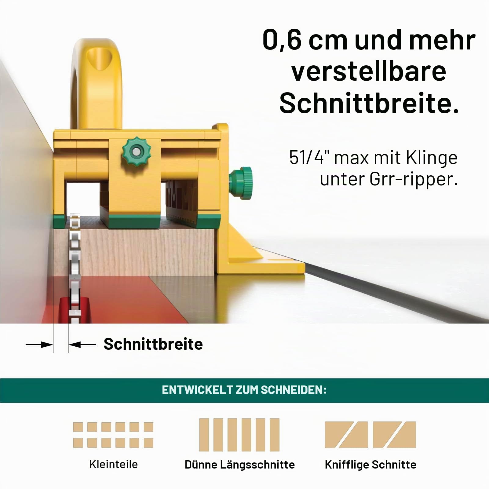GRR-RIPPER 3D-Schieber für Tischkreissägen, Frästische, Bandsägen und Abrichthobel von MicroJig