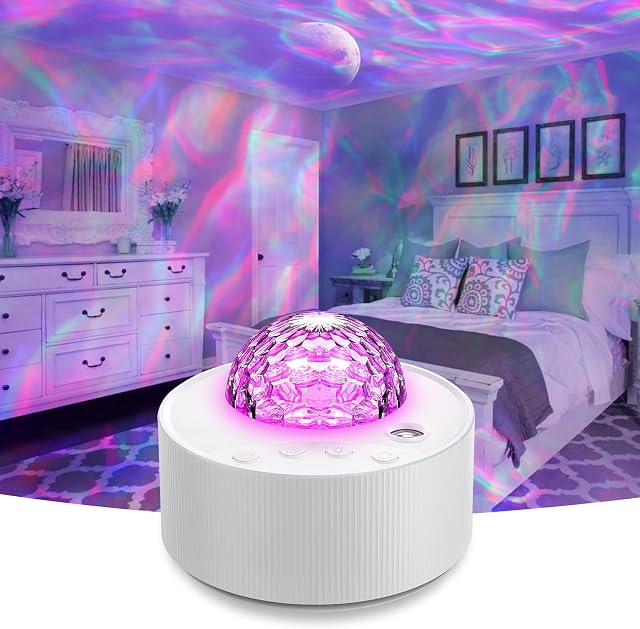 Moredig Galaxy Light Projector, LED Sensory Lights with 13 Colors of Ocean Wave, LED Galaxy Projector for Bedroom Party Game Rooms Kids & Adults Room Decor Christmas Gifts (Middle, 13 Colors)
