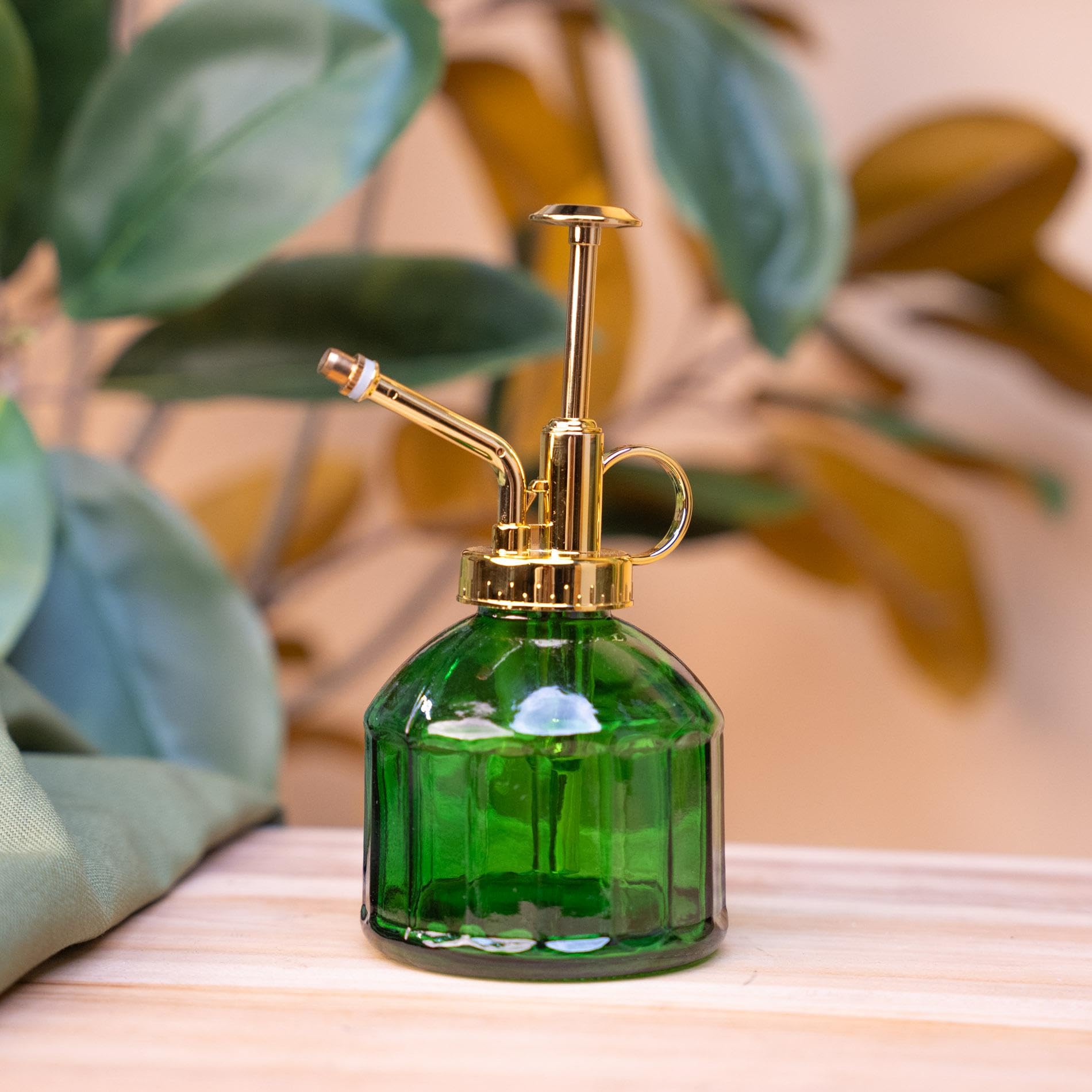 Pulverizador de Cristal para Plantas, Vaporizador de Jardín, Verde, 0.25 L