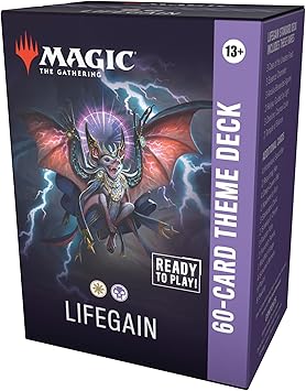 Magic The Gathering 60-Card Theme Deck - Lifegain 1 Ready-to-Play Deck, 1 Deck Box, 5 Tokens