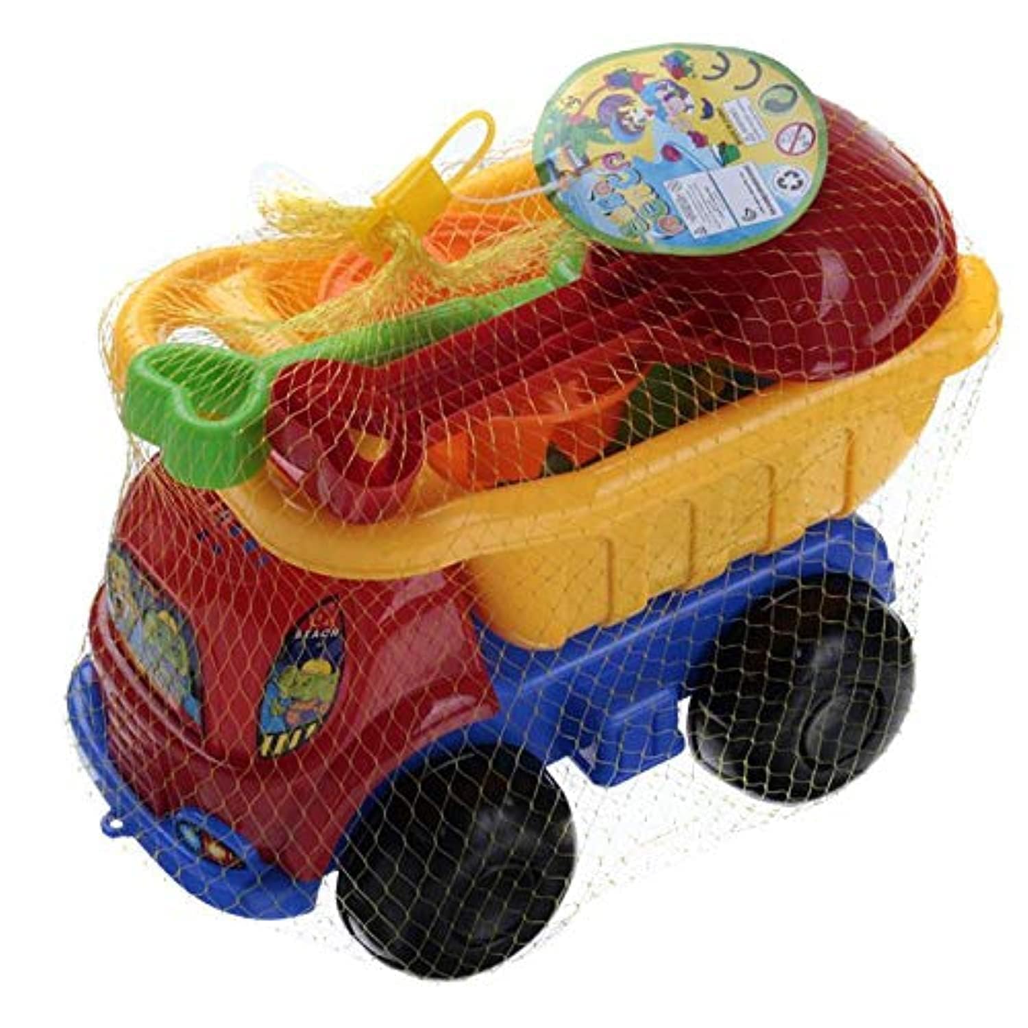 Sand Dump Truck Beach Toy Set - 7 Pieces, Multicolor