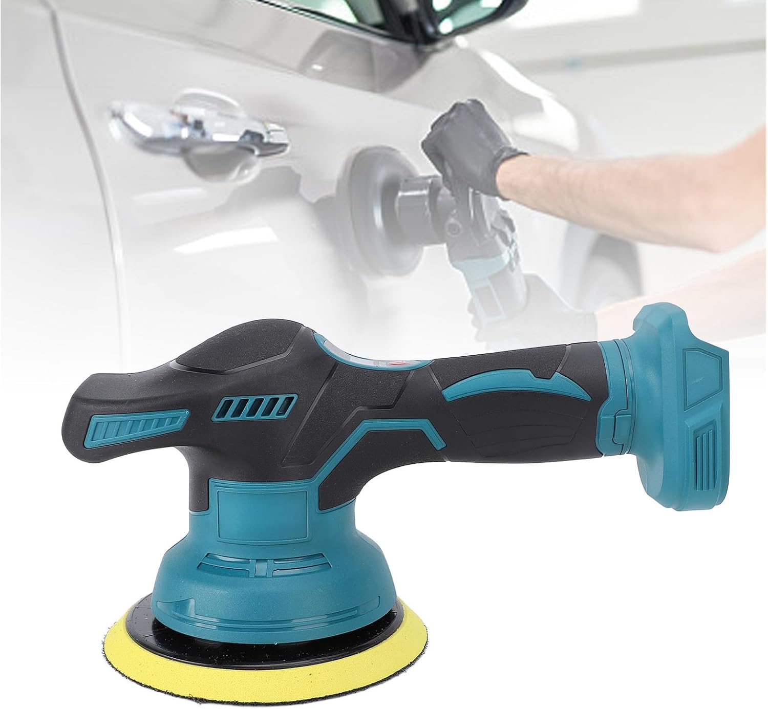 Luocute Cordless Car Buffer Polisher, 6 in Mini Buffer Polisher Kit with 6 Variable Speed Orbital for Car Boat Detailing Polishing Scratch Removing, Brushless Body Repair Grinders