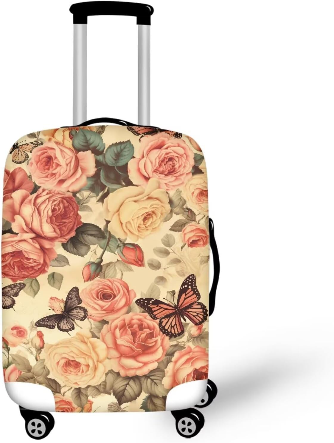 Colorful Sunflower Travel Luggage Cover Spandex Elastic Suitcase Protector for 30-32 Inch Luggage