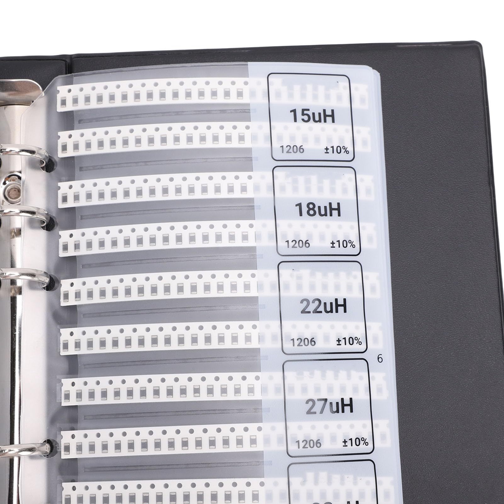 Diyeeni Kit Condensatori SMD, 1206 41 Valori X 50 Pezzi Cartella Assortimento Condensatori - Kit Libro Campioni per Componenti Elettronici, Pagine Interne Chiaramente Etichettate