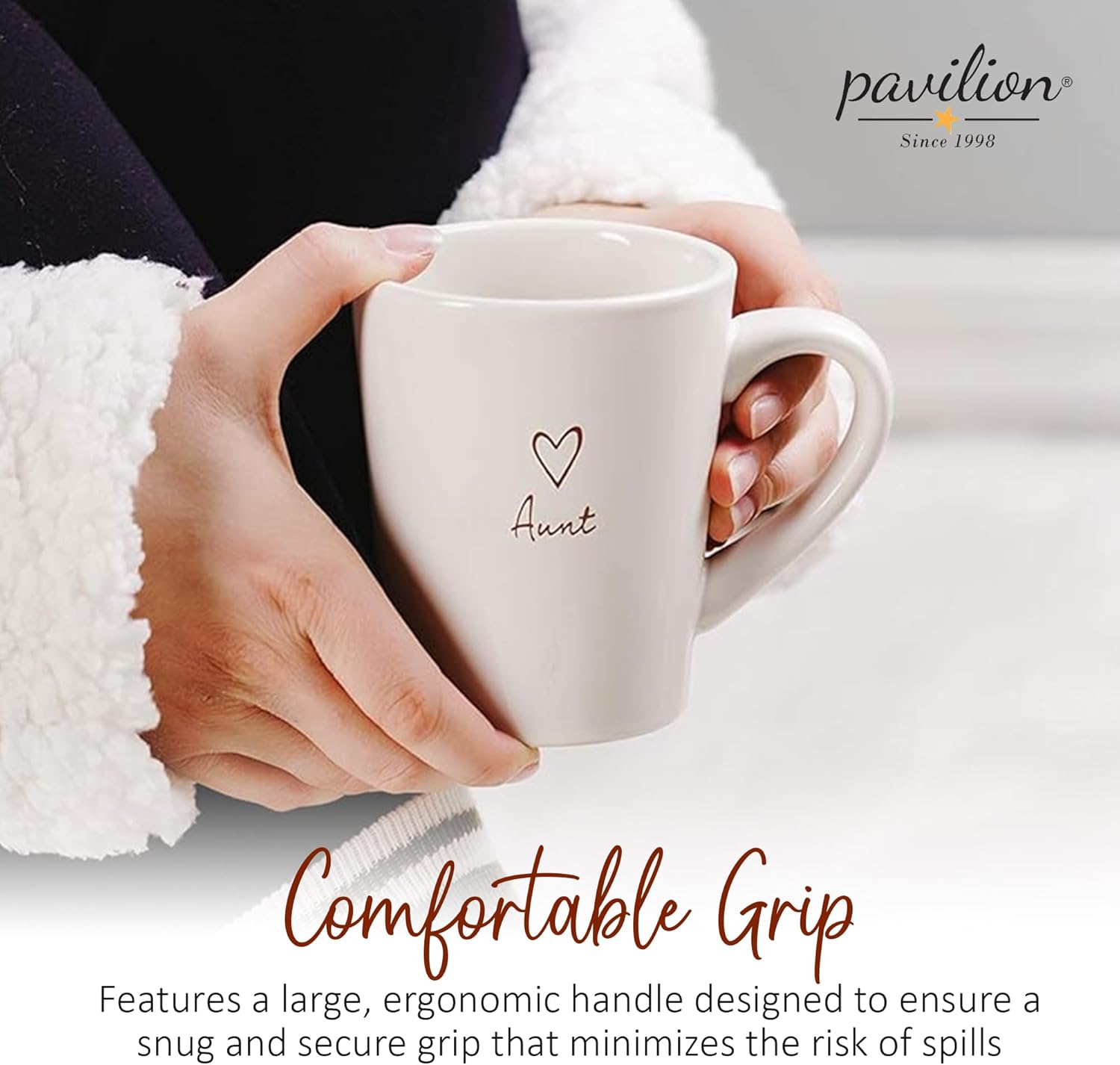 Pavilion Gift Company - 19560 Pavilion Gift Company Aunt Cup, 15 oz, Cream - Image 4