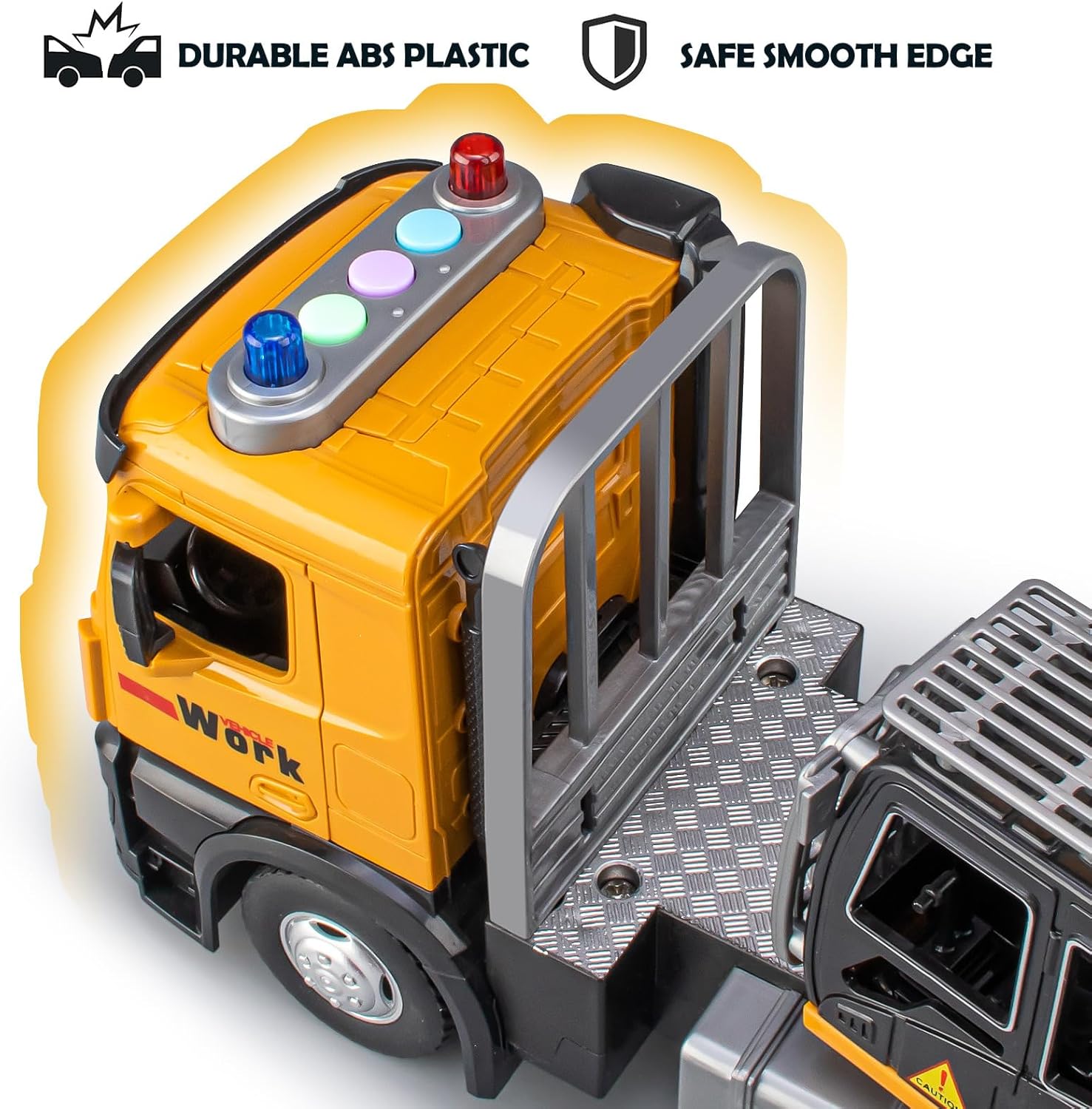 Excavator Toy for Boys 3-5 Year Old, 10.2" Digger with Lights and Sounds, Construction Site Play Set, Excavator Digger Birthday Gift for Kid Child, Outdoor Sandbox Car Toys