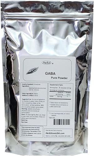 Polvo de ácido gamma aminobutírico puro GABA (1000 gramos (2,2 lb))