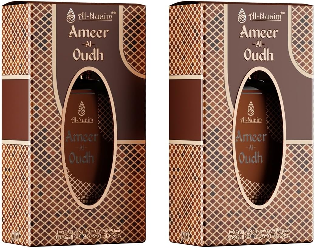 Ameer Al Oudh Eau De Parfum for Men & Women - Pack of 2 (50ml Each) | EDP Perfume | Long Lasting & Luxury Fragrance