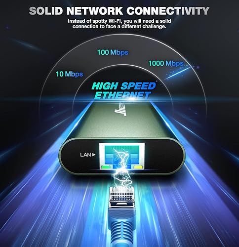 Vista 38 de Hiearcool Hub Ethernet USB C, 4K a 60 USB-C a HDMI, adaptador USBC multipuerto 8 en 1 tipo C Dock Dongle compatible con MacBook Pro Air iPad Dell