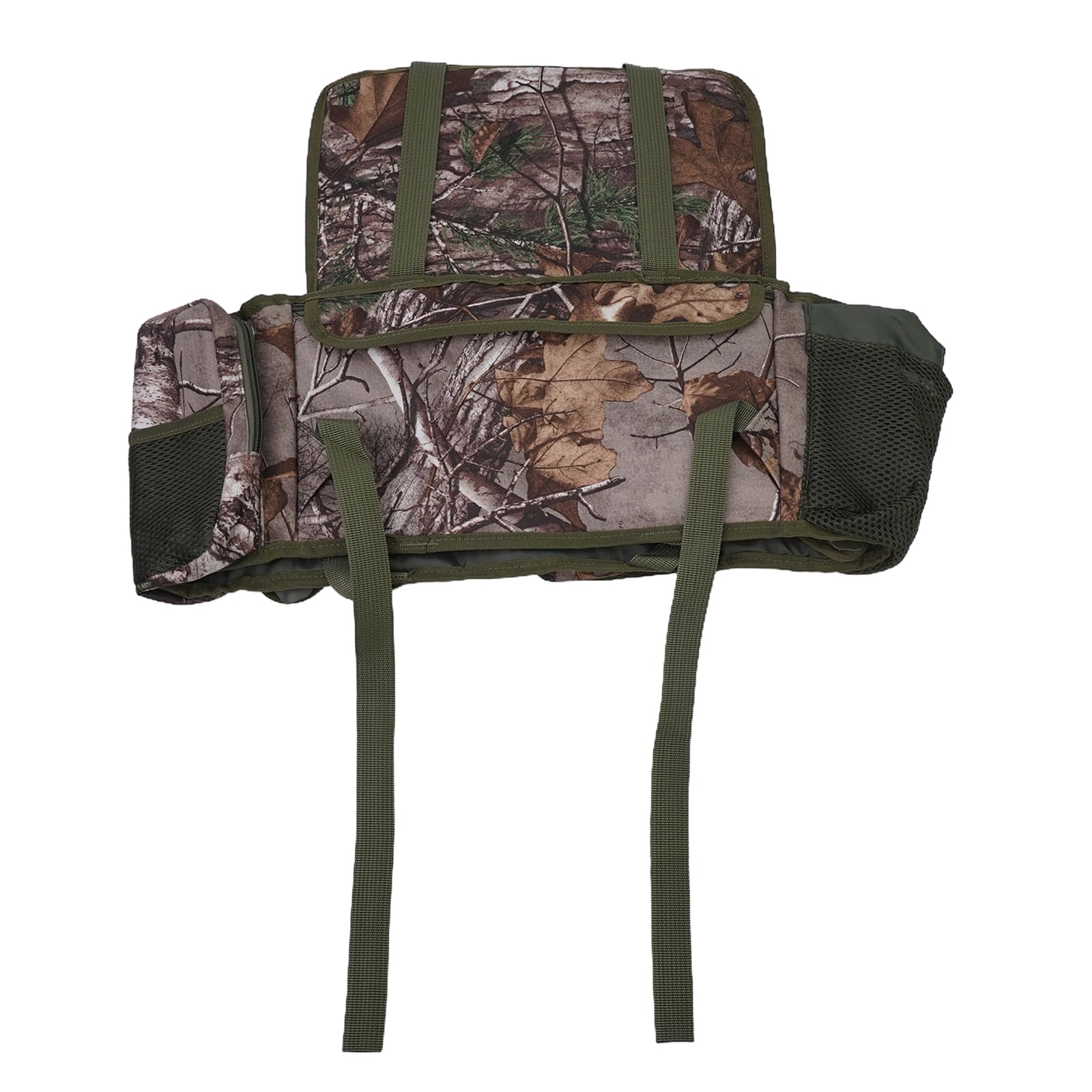 Caja de Asiento de Pesca Bolsa, Pesca Mochila con 3 Espacios para Jugar, para Pesca, Senderismo, Picnic, Senderismo, 39 x 34 x 19 cm, Camouflage, Moderno